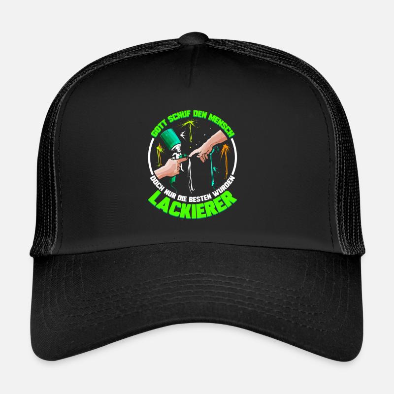 Gott schuf den Lackierer - Lustiges Autolackierer Trucker Cap