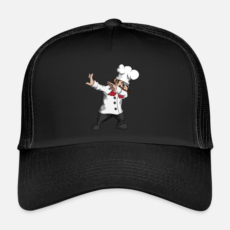 Drôle de chef de Dabbing dansent pizzaiolo chef cuisinier - Casquette trucker - noir/noir