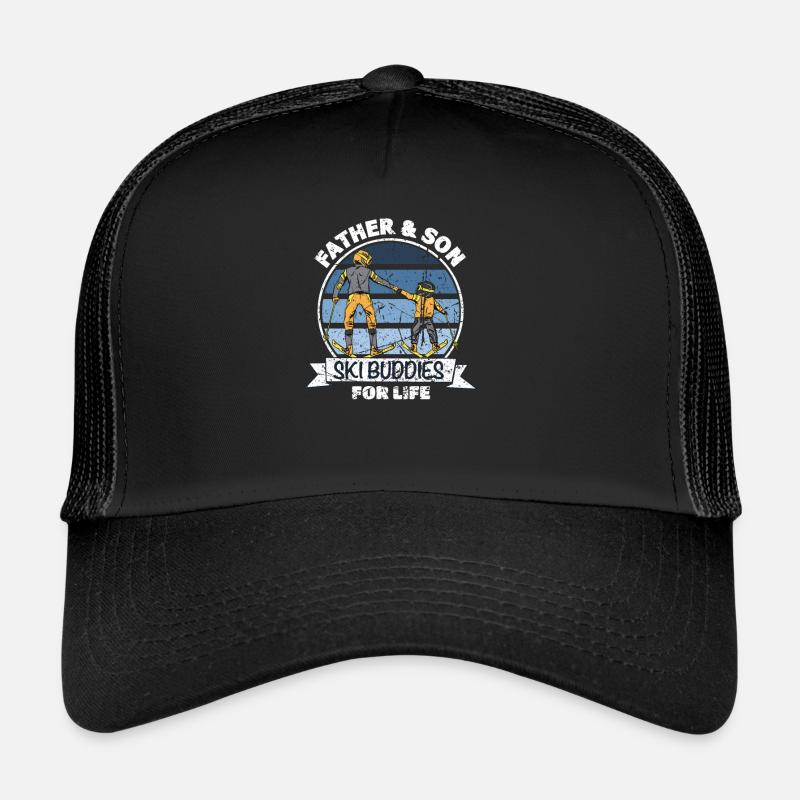 Father And Son Ski Buddies Gift For Father's Day Trucker Cap