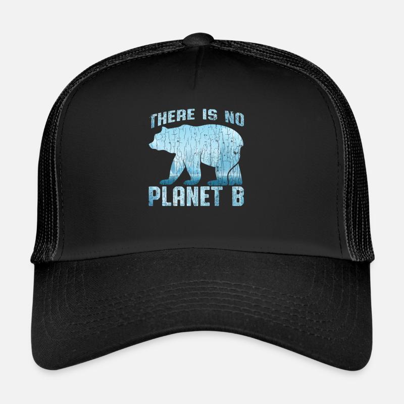 No Planet B - Casquette trucker  - noir/noir