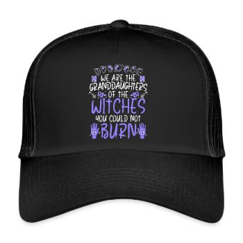Wir sind die Enkelinnen des Hexenfeminismus - Trucker Cap - Schwarz/Schwarz - Vorne