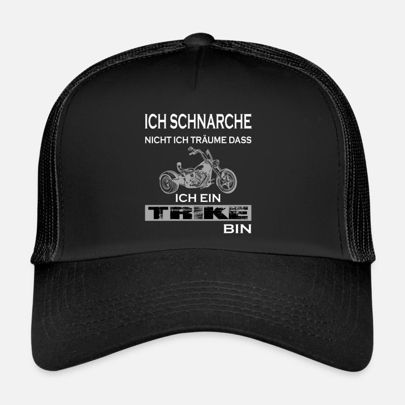TRIKE TRIKER - Trucker Cap - Schwarz/Schwarz