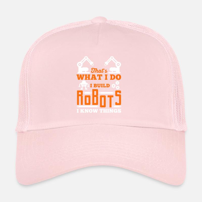 T-shirt robotique Je construis des robots pour les geeks et Casquette trucker 