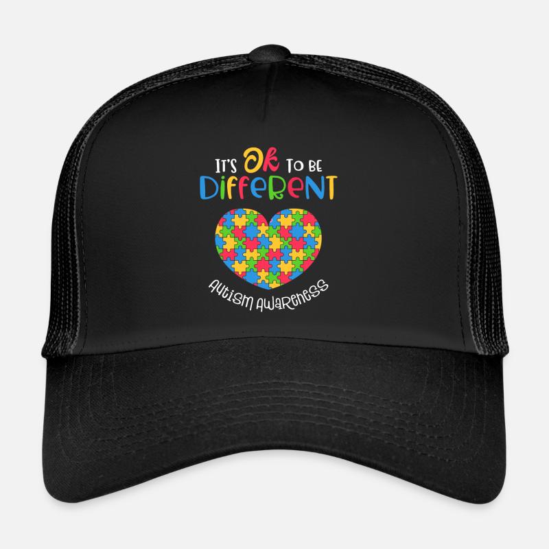 Sensibilisation à l’autisme C’est ok pour être différent Casquette trucker 