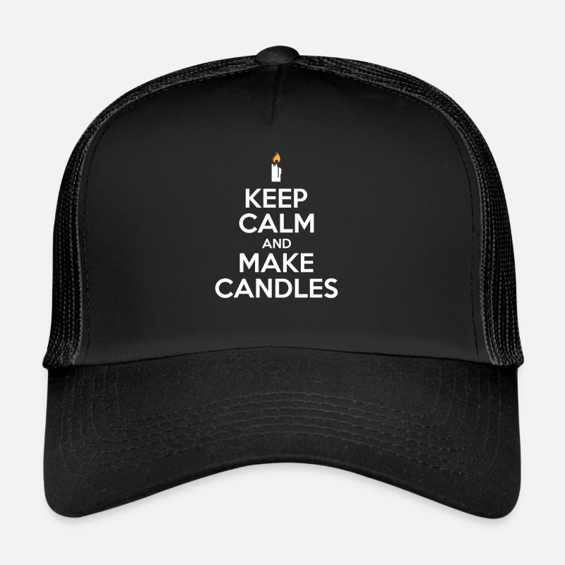 Halten Sie ruhig und machen Kerzen Kerze machen diy - Trucker Cap - Schwarz/Schwarz