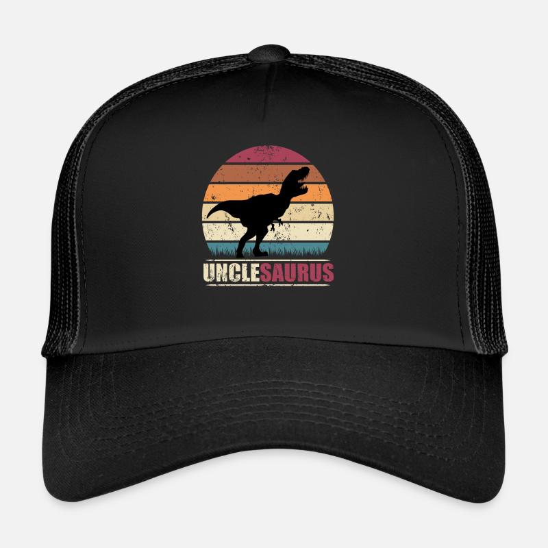 Unclesaurus T Rex Dinosaur Gift for Uncle Trucker Cap
