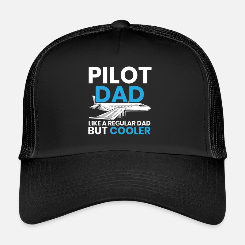 Pilot Dad Co-Pilot Aviator Flugzeug Fathers Day Trucker Cap