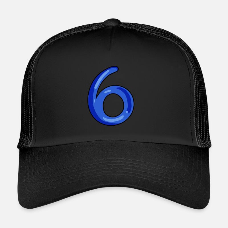 6 - Trucker Cap - Schwarz/Schwarz