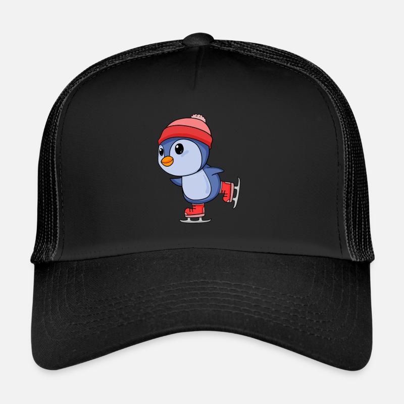 Schlittschuh laufen - Trucker Cap - Schwarz/Schwarz