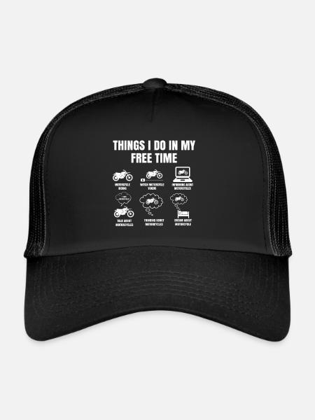 Things I Do In My Free Time Dirt Bike Motorcycle - Truckerkeps - svart/svart