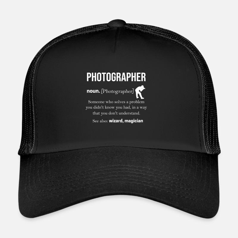 Fotograf - Trucker Cap - Schwarz/Schwarz