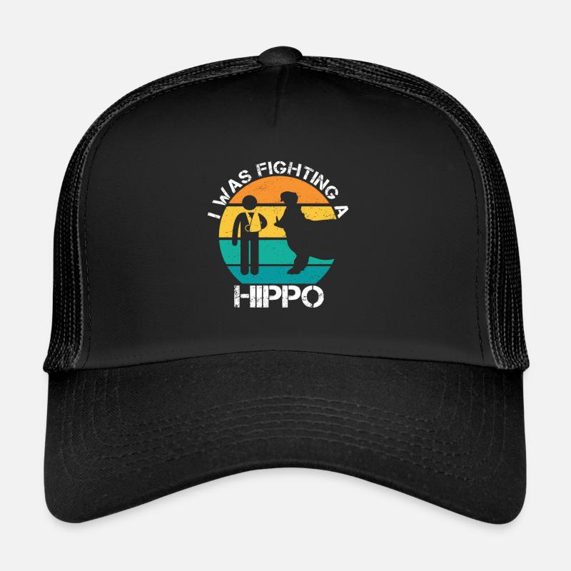 I Was Fighting A Hippo Arm Broken Arm Sling Trucker Cap