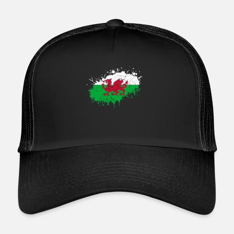 Wales - Trucker Cap - Schwarz/Schwarz