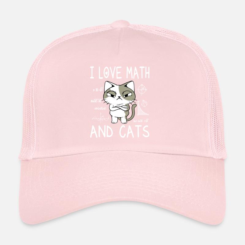 I Love Math And Cats - Mathe Lehrer Geschenk Trucker Cap