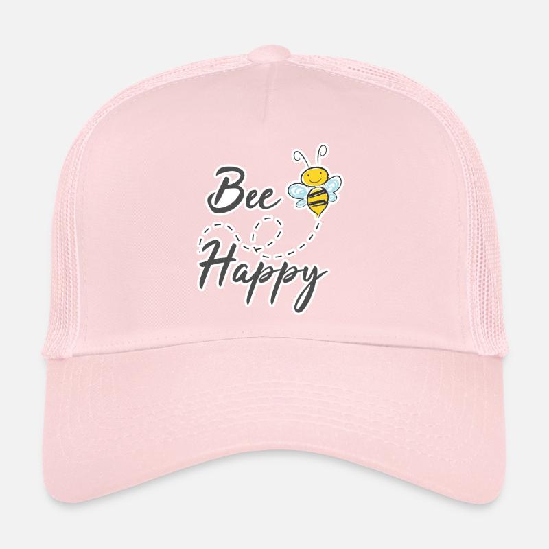 bee happy - abeille - heureux et content Casquette trucker 