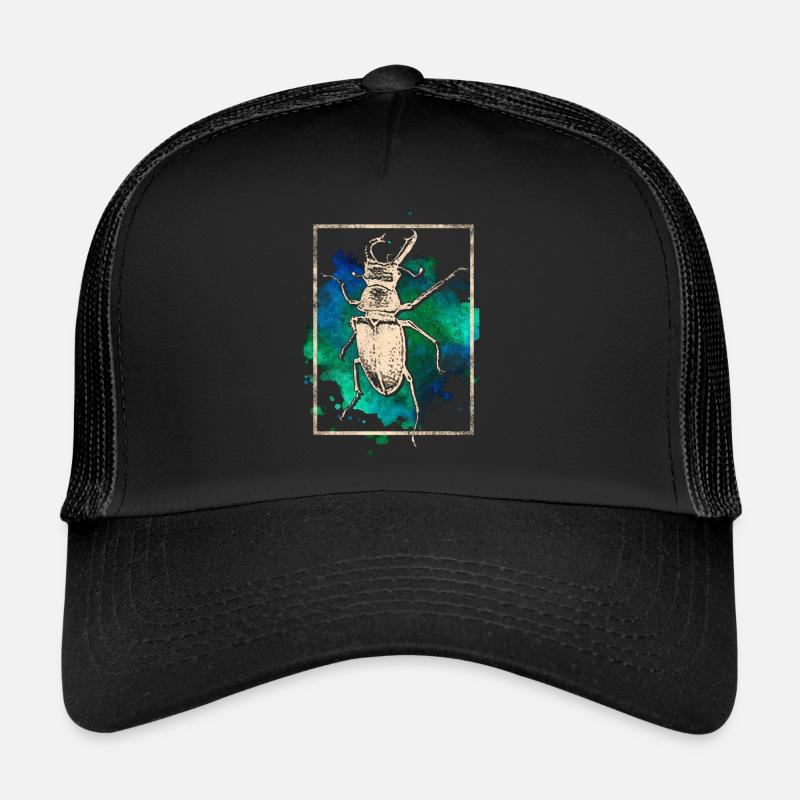 Hirschkäfer - Trucker Cap - Schwarz/Schwarz