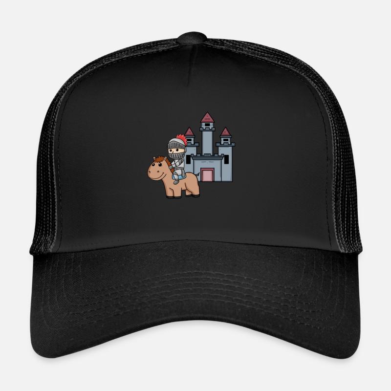 Médiévale Chevalier Château Guerrier Casquette trucker 