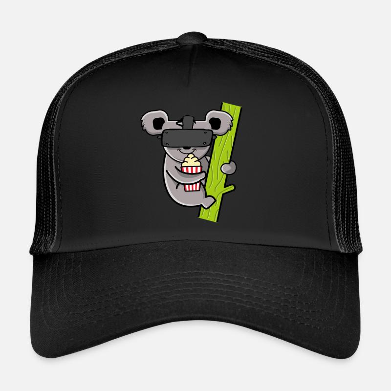 KOALA VR - Trucker Cap - Schwarz/Schwarz