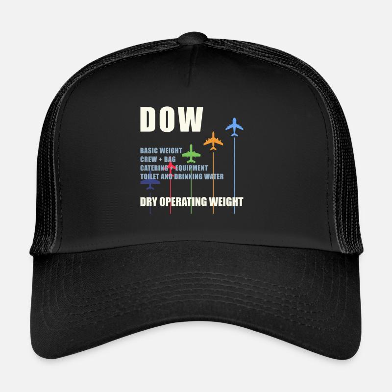 DOW Dry Operating Weight Avion Poids Cadeau Casquette trucker 