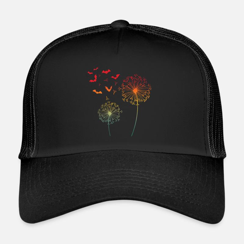 Fleur de pissenlit de la chauve-souris Casquette trucker 