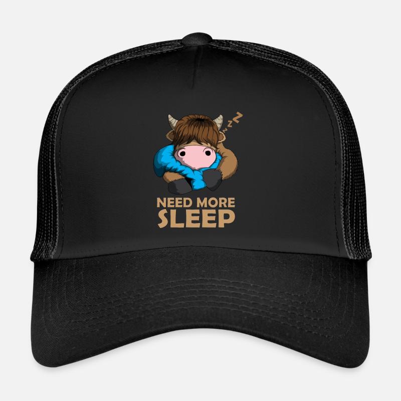 Need more Sleep Scottish Highland Cattle Cow Trucker Cap