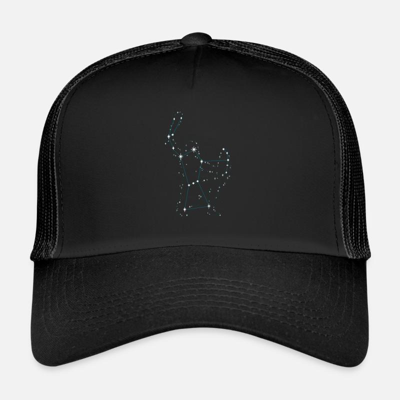 Orion Sternbild Sterne - Trucker Cap - Schwarz/Schwarz