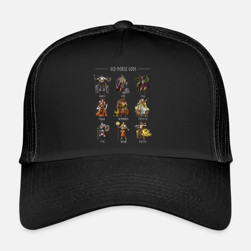 Old Norse Gods - Trucker Cap - black/black