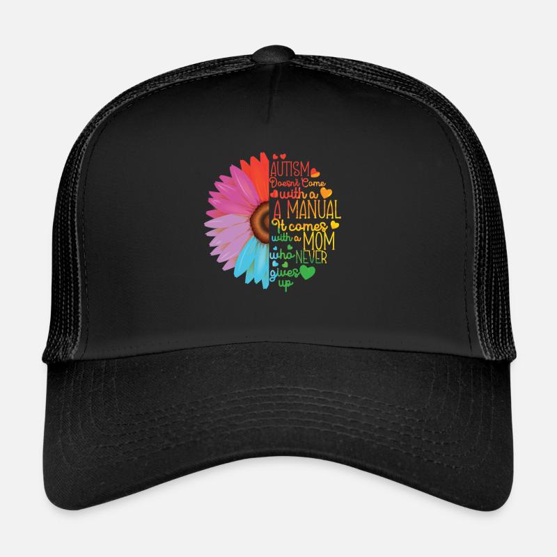 Autismus Bewusstsein - Trucker Cap - Schwarz/Schwarz