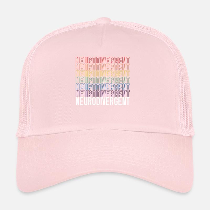 Neurodiversité Neurodiversity Arc-en-ciel TDAH Casquette trucker 