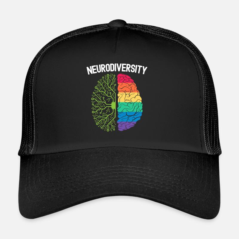 Neurodiversity Rainbow Autism Awareness - Trucker Cap - black/black