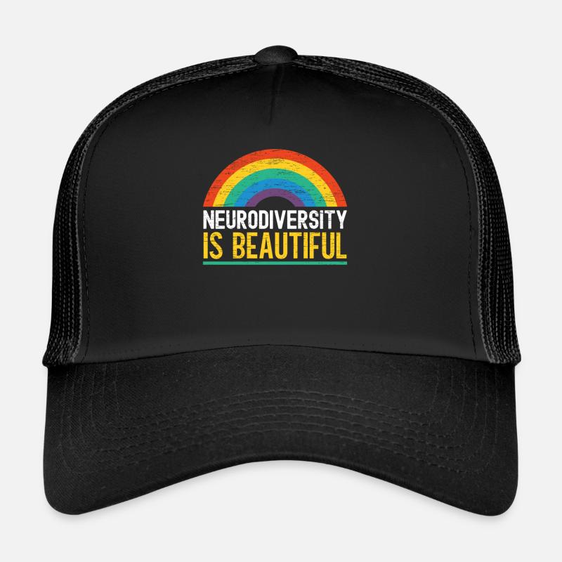 Neurodiversité est belle infinity rainbow TDAH Casquette trucker 