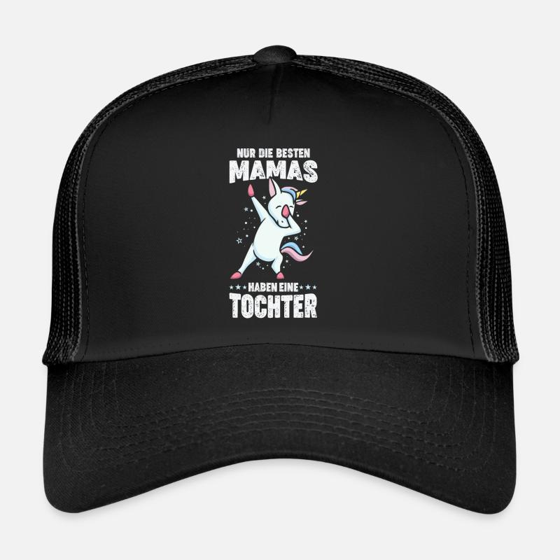 Mama Tochter Partnerlook Geschenk - Trucker Cap - Schwarz/Schwarz