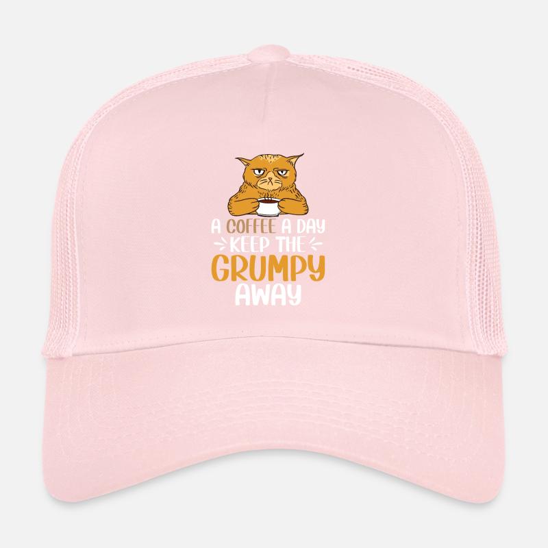 Café café grumpy chat bureau lundi Casquette trucker 