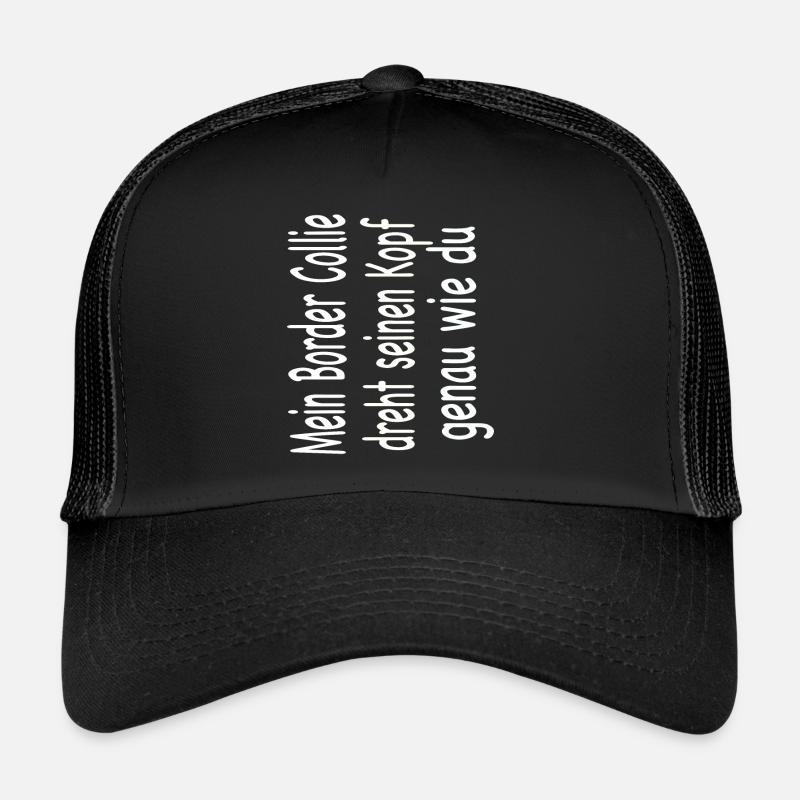Border Collie - Border Collie Hund - Trucker Cap - Schwarz/Schwarz