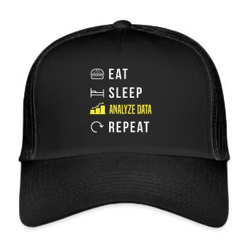 Data Analytics Data Engineering for a Data - Trucker Cap - black/black - Front