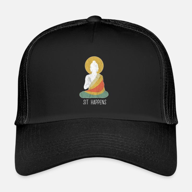 Drôle bouddha bouddhisme méditation paix dharma Casquette trucker 