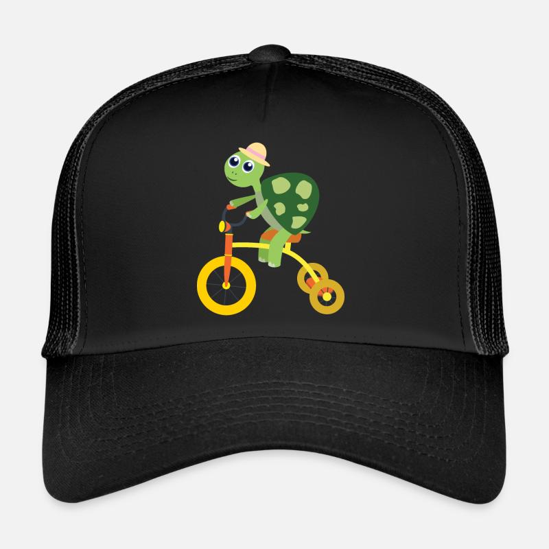 Tortue sur tricycle Casquette trucker 