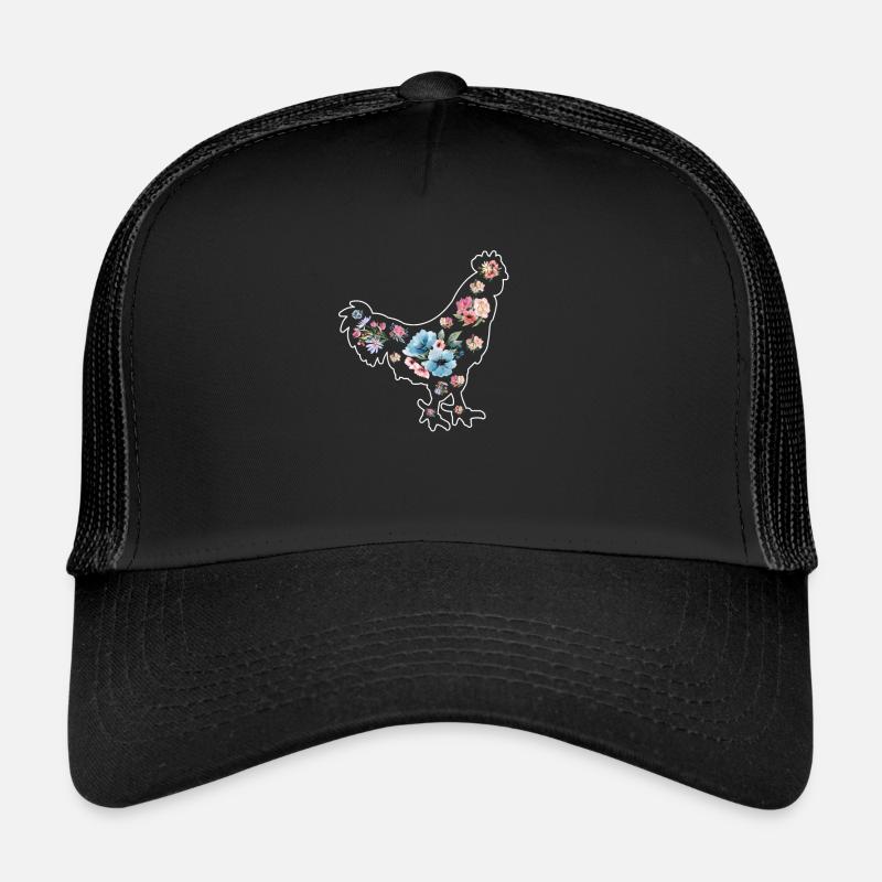 Poulets - Casquette trucker  - noir/noir