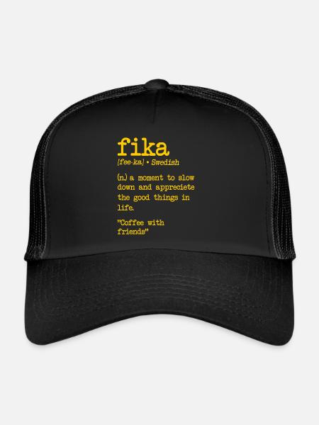 Sweden Sverige Scandinavia - Casquette trucker  - noir/noir - Devant