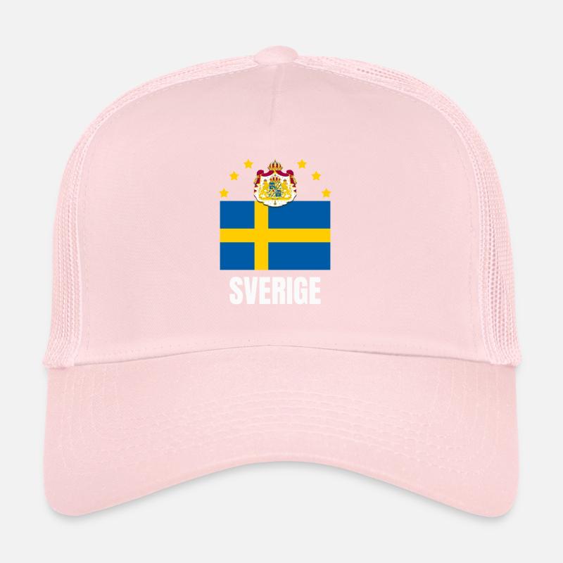 Drapeau de la Suède Drapeau National Orgueil Casquette trucker 