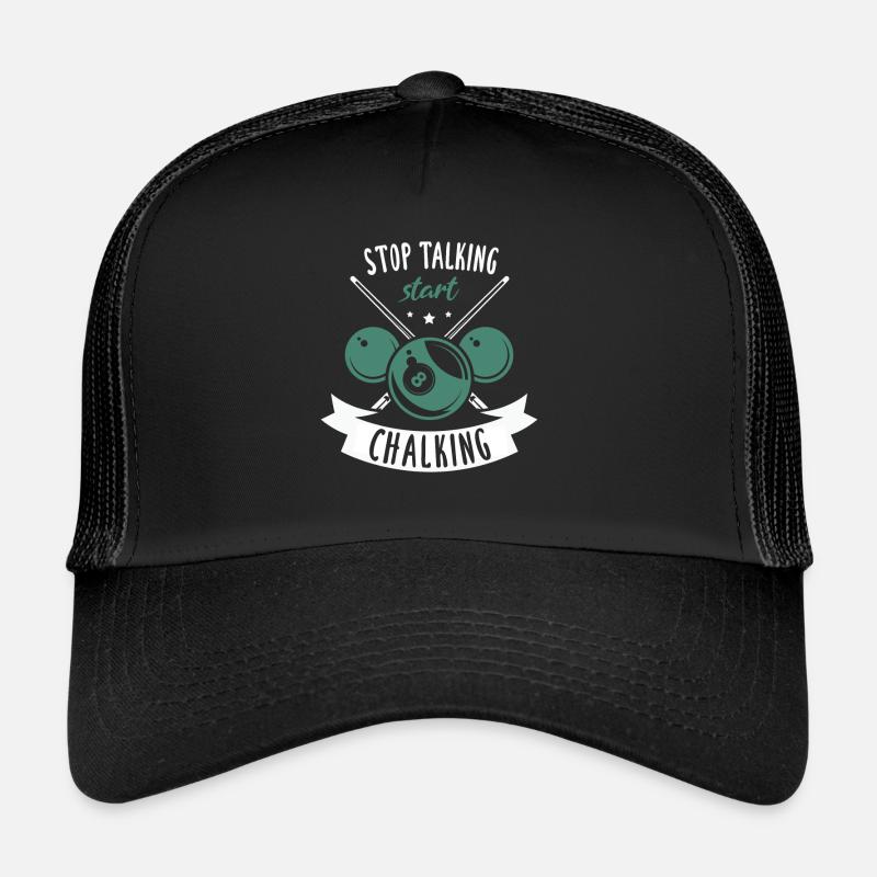 Billiard Billiards Snooker Cue Gift Trucker Cap