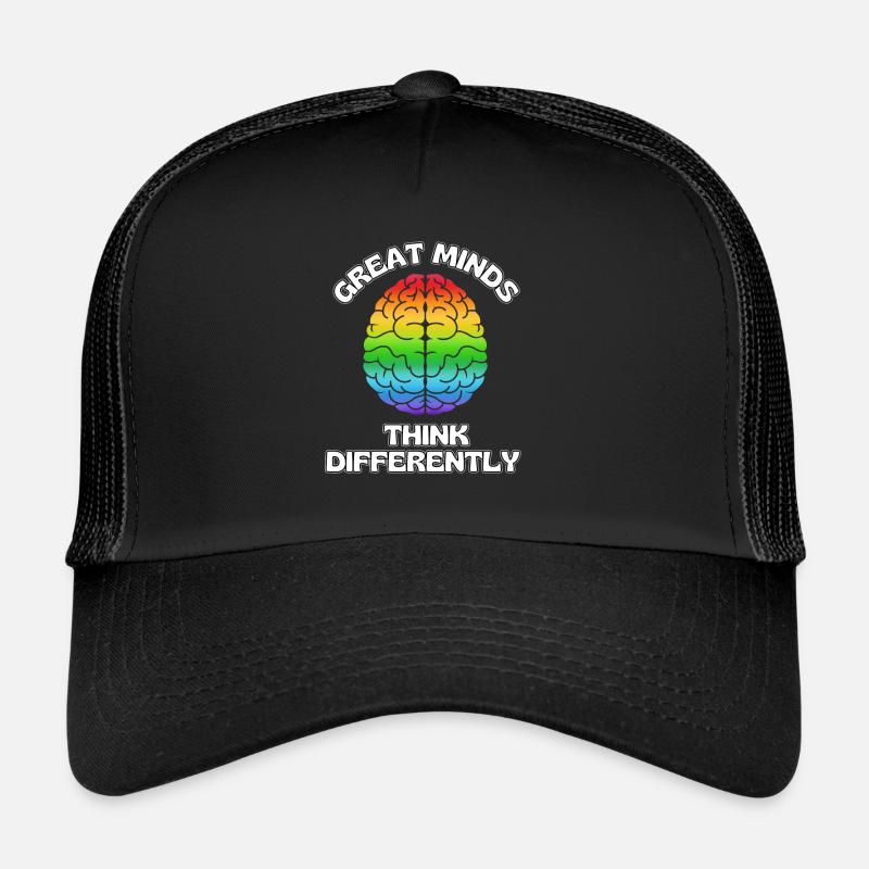 Große Köpfe denken anders - Trucker Cap - Schwarz/Schwarz