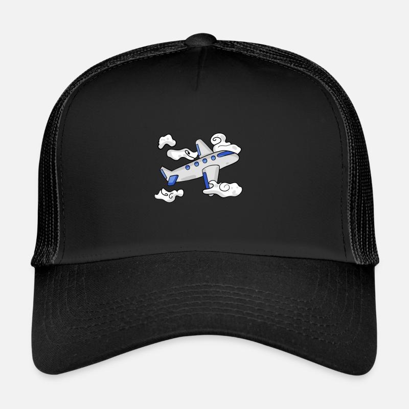 Avion - Casquette trucker - noir/noir