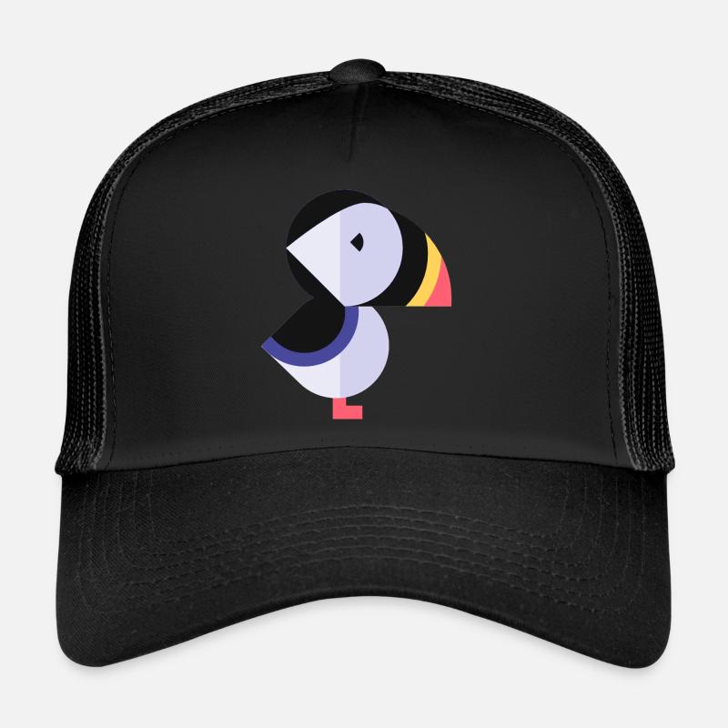Papageientaucher - Trucker Cap - Schwarz/Schwarz
