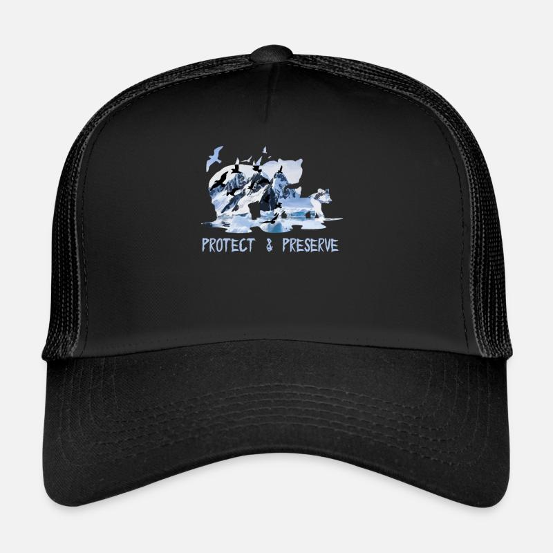 Preserve & Protect Umweltschutz Klimaschutz Eisbär Trucker Cap