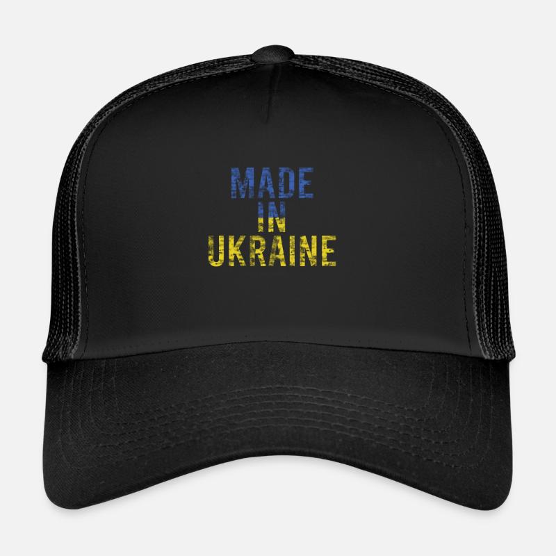 Ukraine - Casquette trucker  - noir/noir