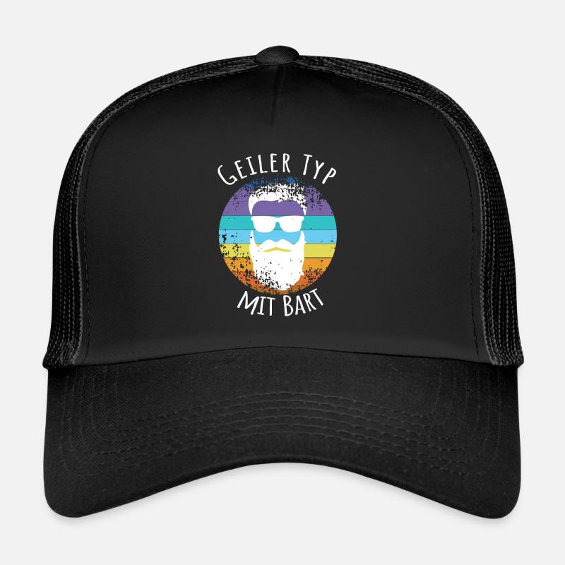Herren Geiler Typ mit Bart Trucker Cap