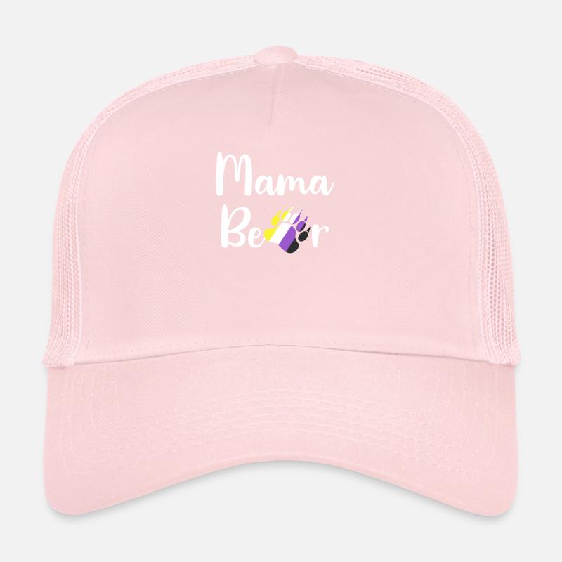 Non-Binary Mama Bear LGBTQ Mom Non-Binary Enby Casquette trucker 