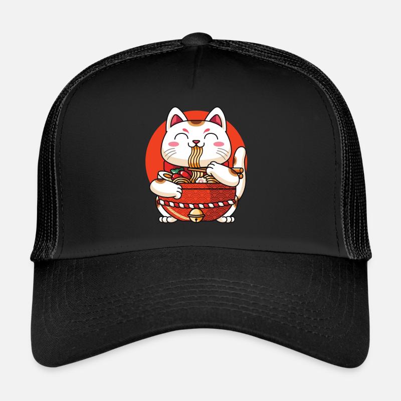 Ramen Maneki Neko Chat Casquette trucker 