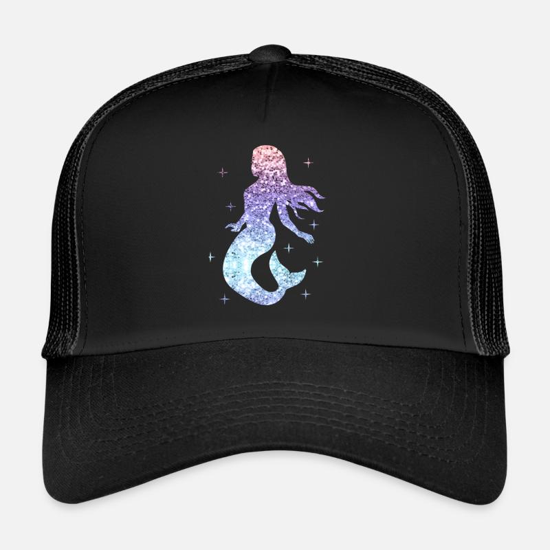 Glitzer Meerjungfrau Damen Mädchen Geschenk Nixe Trucker Cap